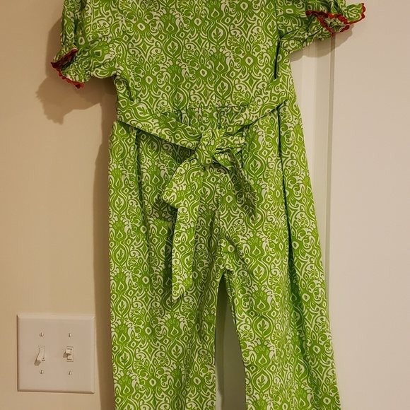 Skylar smocked a lot Christmas ruffle pants outfit - Picture 2 of 4